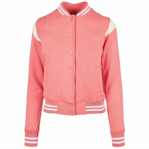 Chaqueta Varsity de Invierno de Alta Calidad con Cuello Alto, Bordado Frontal, Tela con Patrón Sólido, Cómoda, Transpirable, Superventas - Product Image 1