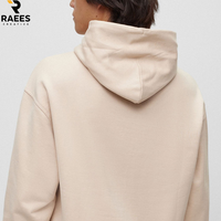 Sweat à capuche basique en mélange de coton, teint uni, avec impression en relief, fabriqué avec les meilleurs matériaux, pour homme