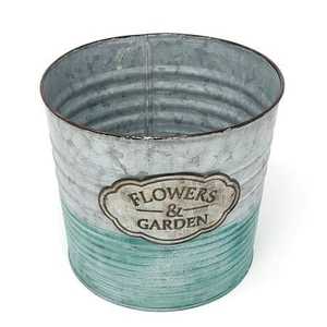 Rustic Galvanized Metal Herb Planter Rectangular With Drainage Hole For <b>Garden</b> Use - Product Image 2
