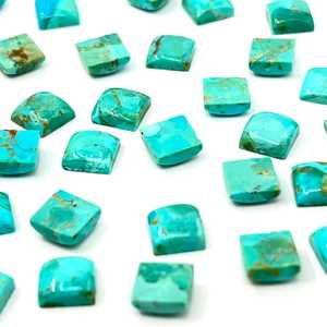 Turquesa Mohave Azul, Cabujón Cuadrado, Piedra Preciosa Suelta para Joyería - Product Image 4