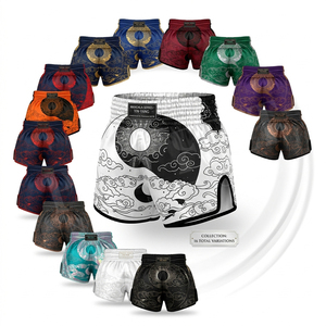 Pantalones Cortos Multifuncionales de Primera Calidad para Muay Thai, Artes Marciales, Entrenamiento, Kickboxing, Gimnasio, Deportes, Unisex, Alto Rendimiento - Product Image 1