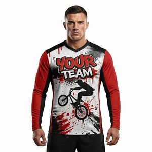 เสื้อเจอร์ซีย์มอเตอร์ครอส BMX คุณภาพพรีเมียม ขายส่งจากผู้ผลิต รับผลิตตามสั่ง เสื้อโอเวอร์ไซส์สำหรับขี่ออฟโรด - Product Image 3