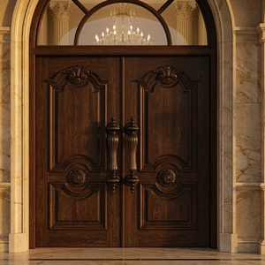 Manija de Puerta Exterior Moderna y Duradera de Latón Sólido Titan Premium |   Arquitectura Decorativa Acanalada para Hoteles Residenciales de Lujo - Product Image 5