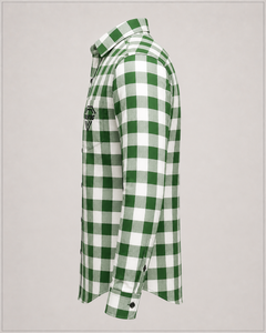 Camisa a Cuadros Verde Premium para Hombre, Manga Larga, Franela de Algodón, Camisas a Cuadros Casuales, Fabricante de Ropa de Marca Personalizada - Product Image 4