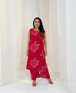 Kurti de tela lujosa e impecable, ligero para uso diario, sin mangas, estilo indio, a un precio asequible. - Product Image 4