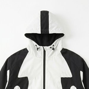 High Demands Custom Logo Black White Men's High Quality Nylon <b>Wind</b> <b>Breaker</b> Sets Suits For Summer Wear Streetwear Hoodies Trouser - Product Image 6