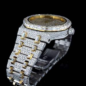 Reloj de Alta Calidad con Diamantes Cultivados en Laboratorio DEF, Caja de Aleación, Esfera de 40 mm, Correa de 20 mm, Estilo Ejecutivo - Product Image 5