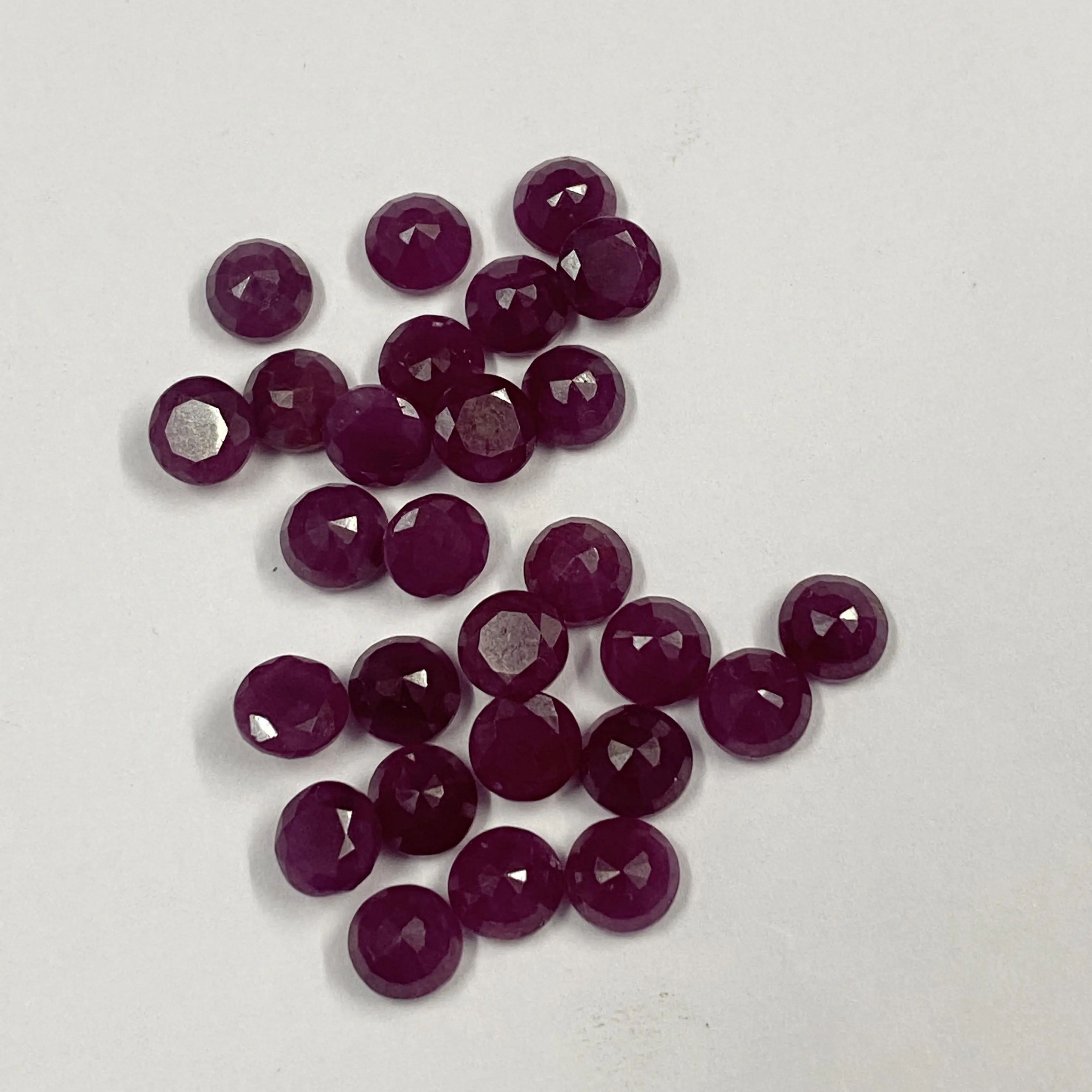 100% Natural Top Selling 4mm Round Faceted Cut Indian Ruby Find Cutting Approved By Astrology Certified Loose Gemstone At Sale