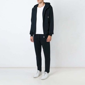 Sudadera con capucha y cremallera para hombre, de alta calidad, al por mayor, manga larga, fabricada en fábrica, estilo urbano, servicio OEM, bordada, teñida lisa, para otoño - Product Image 3