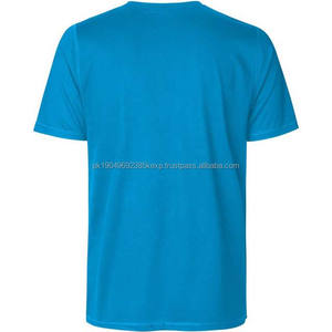 <b>Blue</b> Color <b>Men's</b> Clothing Plus Size <b>Men</b> <b>Shirts</b> High Street Style Cotton Breathable Crewneck Top Quality Casual Loose Fit T <b>Shirt</b> - Product Image 2