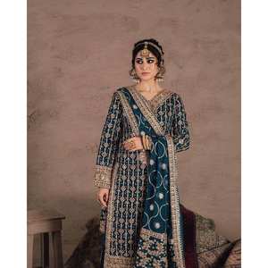 ชุดเสื้อและกางเกงดีไซเนอร์สำหรับผู้หญิงมี dupatta สำหรับสวมใส่ในงานปาร์ตี้ - Product Image 4