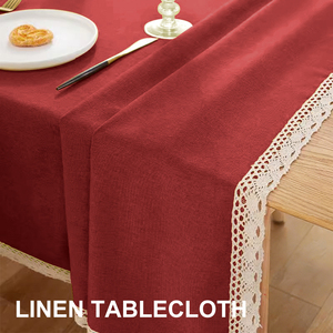 <span class=keywords><strong>Nappe</strong></span> Moderne Tissée en Velours Gris Moyen Bourgogne, Polyester Imperméable, <span class=keywords><strong>Anti</strong></span>-Huile, Antidérapante, Durable, Élégante pour la Cuisine Quotidienne - Product Image 2
