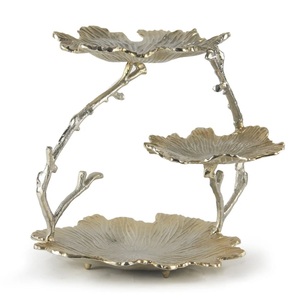 ชั้นวางผลไม้ 3 ชั้น วัสดุโลหะ สำหรับวางขนม คุกกี้ เหมาะสำหรับโรงแรม งานจัดเลี้ยง ดีไซน์เรียบง่าย สีเงิน ใช้จัดแสดงเครื่องประดับและน้ำหอม - Product Image 5