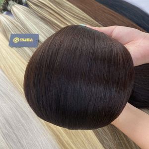 Extensiones de Cabello Humano Vietnamita RUSA con Queratina, Punta Plana Mini, Color Marrón, Cabello Liso, Super Double Drawn - Product Image 1