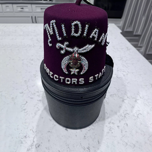 Shriners Maroon Fez Tasseled Hat w <b>Case</b> Vintage Freemasons <b>Masonic</b> Hat High Quality Custom Best Sale Hot Selling Fezz - Product Image 1