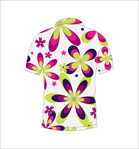 เสื้อโปโลพิมพ์ลายดอกไม้แบบกำหนดเอง แขนสั้น สวมใส่สบาย เหมาะสำหรับกอล์ฟ เทนนิส ชุดทีมฤดูร้อน - Product Image 3