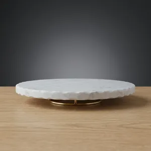 Base Giratoria Redonda para Pastel de Mármol, Tamaño Personalizado, Plato de Exhibición para Panadería - Product Image 5
