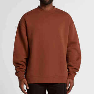 Sudadera de Cuello Redondo para Hombre, Color Rostroso, Corte Holgado, 100% Algodón Tejido, Estilo Casual para Otoño - Product Image 5