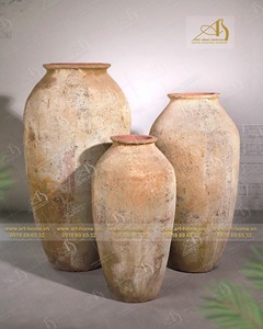 Pot en céramique au design moderne Atlantis Mexixo, blanc vieilli AN004H128, auto-arrosant pour la plantation et la décoration de jardin, création de miniatures - Product Image 5
