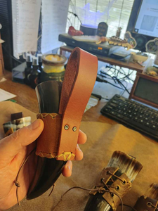 Corne de buffle de qualité supérieure 100 %, artisanale, sculptée à la main, style Viking, pour boire - Product Image 2