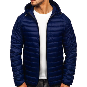 Fully Customized Men's Waterproof Canvas Puffer <b>Jackets</b> Polyester Wadding Filled Winter DDP Shipping - Product Image 3