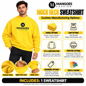 Sudadera de Manga Larga para Mujer, Cuello Alto, Amarilla, Ecológica, Transpirable, de Algodón Tejido, para Invierno, Marca Mangoes Fashion - Product Image 6