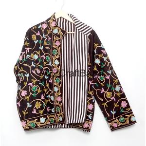 Veste Cotrise brodée à la main, design vintage, écologique, respirante, séchage rapide, doublure en coton, printemps/automne/été/hiver - Product Image 6