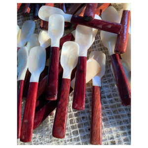 Cuillère en nacre, vaisselle en coquille d'huître pure, pour servir les œufs mollets, provenant des côtes vietnamiennes - Product Image 2