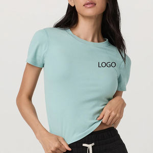 Diseño Minimalista Estampado, Algodón Suave para Uso Diario, Diseño Recortado con Cuello Redondo / Diseño de Color Sólido, Precio Económico, Servicio OEM - Product Image 1