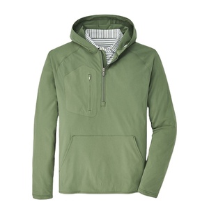 Hombres de lujo 100% algodón Golf media cremallera Sudadera con capucha invierno grueso personalizado sudadera de gran tamaño con estampados bordados - Product Image 1