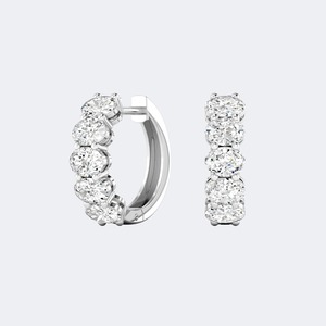 Pendientes de Diamantes Cultivados en Laboratorio de Corte Brillante Ovalado de Lujo de 2.00 CTW en Plata de Ley 925, Color EF, Claridad VSVVS, Joyas Taurus - Product Image 5