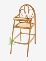Chaise de salle à manger en rotin pour maison de poupée, faite à la main, en osier, mini-meuble pour poupée, jouet d'imitation pour enfants, OEM ODM Vietnam
