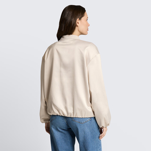 Veste en satin imperméable et coupe-vent pour femme, style streetwear, hiver, manches longues, fermeture éclair, épaisse, en polyester, pour l'extérieur - Product Image 2