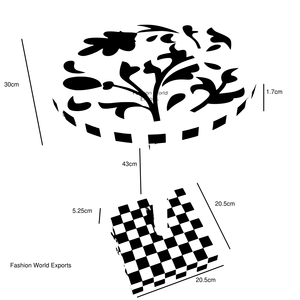 Đầy màu sắc thủ công nhựa Inlay bên bảng thiết kế trên bề mặt & bắt mắt màu xanh-hồng Checker đứng lý tưởng chiết trung nội thất - Product Image 6