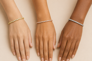 Bracelet pour femme en or rose 18 carats, diamants blancs et jaunes taille brillant, diamants de laboratoire certifiés IGI, cadeau de luxe pour fête, fiançailles, mariage - Product Image 2