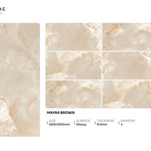 Carreaux de porcelaine ultra brillants de qualité supérieure, format 600x1200, grand format, pour sols et murs, usage résidentiel et commercial de luxe - Product Image 1