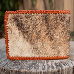Cartera de hombre estilo vintage con patrón de piel de vaca en venta, diseño popular, cartera de hombre de cuero genuino al mejor precio. - Product Image 3