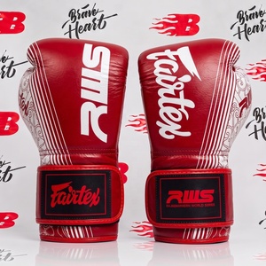 Gants de boxe en cuir véritable, couleur violet et blanc, Fairtex, gants de boxe d'entraînement professionnels, best-sellers, haute performance - Product Image 5