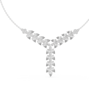 Collier à maillons en argent sterling plaqué or 10 carats avec pendentif en forme de feuille et diamant taille poire, bijou raffiné pour femme, idéal pour les fêtes - Product Image 3