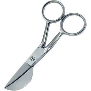 Ciseaux de manucure professionnels en acier inoxydable, lame courbée, pointe arrondie, manche en acier, pour droitiers, coupe-cuticules durable, avec logo - Product Image 6