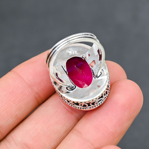 Pink Tourmaline <b>Quartz</b> 925 Silver Luxury Gemstone <b>Ring</b> for Party - Product Image 3