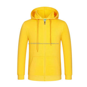 Pull cardigan à capuche zippé en velours uni Manteaux pour hommes et femmes Salopette Vêtements de groupe Logo personnalisé en stock - Product Image 5