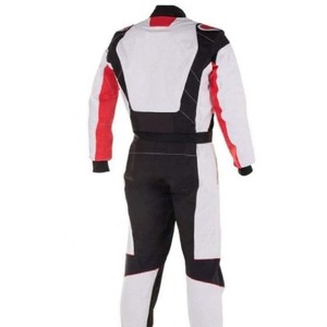 Men's Full Sleeve Motorcycle Racing Suit White Black <b>Red</b> Blocked Lightweight Breathable Flame-Retardant Quick Dry All Seasons - Product Image 3