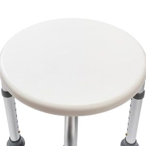 Sedia da Bagno in Lega di Alluminio Regolabile in Altezza, Attrezzatura di Sicurezza per Doccia e Vasca, Colore Bianco - Product Image 5