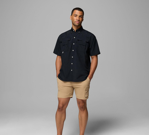 Camiseta de Manga Corta para Hombre PFG Bahama II UPF 50, 100% Poliéster, Transpirable, Diseño Sólido, Tela de 140g - Product Image 6