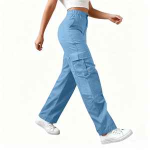 Women Mid <b>Waist</b> Cargo <b>Jeans</b> Loose Fit Cargo Pants XL Size Multi Pocket Three-Dimensional Pocket Casual Streetwear Trousers - Product Image 4