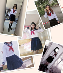 อะนิเมะคอสเพลย์เครื่องแต่งกายชุดนักเรียนสีน้ำตาลบลูเบลเซอร์กระโปรงสีน้ำเงินผู้หญิงชุดแฟนซีชุด - Product Image 6