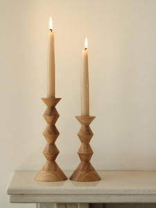 Élégant Porte-Bougie Rond en Bois Fait Main, Support Rustique pour Bougies Chauffe-Plat, Idéal pour Noël, Salle à Manger, Table Basse, Décoration Intérieure - Product Image 4