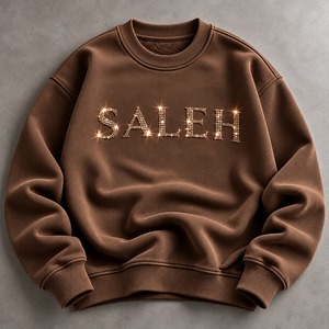 Custom Oversized Cotton/Polyester Woolen Fabric Lightweight Pullover <b>Sweatshirt</b> for <b>Men</b> Solid Color Casual Classic <b>Crewneck</b> - Product Image 4