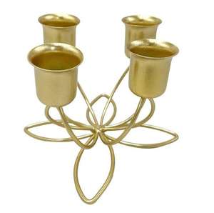 Candelabro de Metal de 5 Brazos con Acabado Dorado, Diseño Nuevo, para Decoración del Hogar y Fiestas de Boda, Centro de Mesa, Candelabro de Piso - Product Image 3